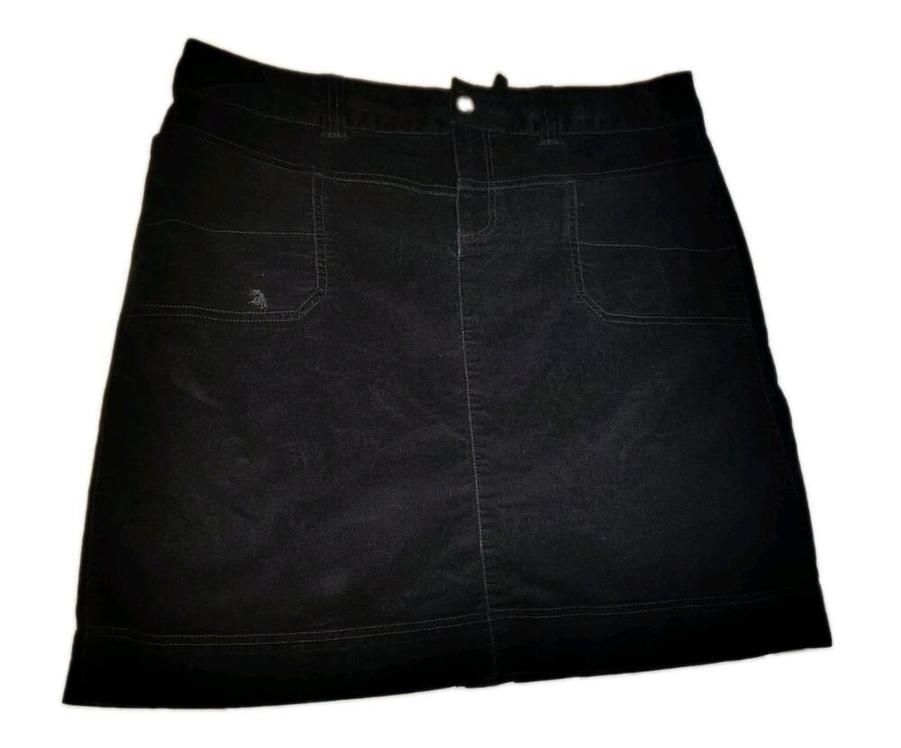 Athleta Women's Black Utility Skirt Stretch Gorpcore Pockets size 16